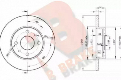 R BRAKE 78rbd23465 -  Тормозной диск